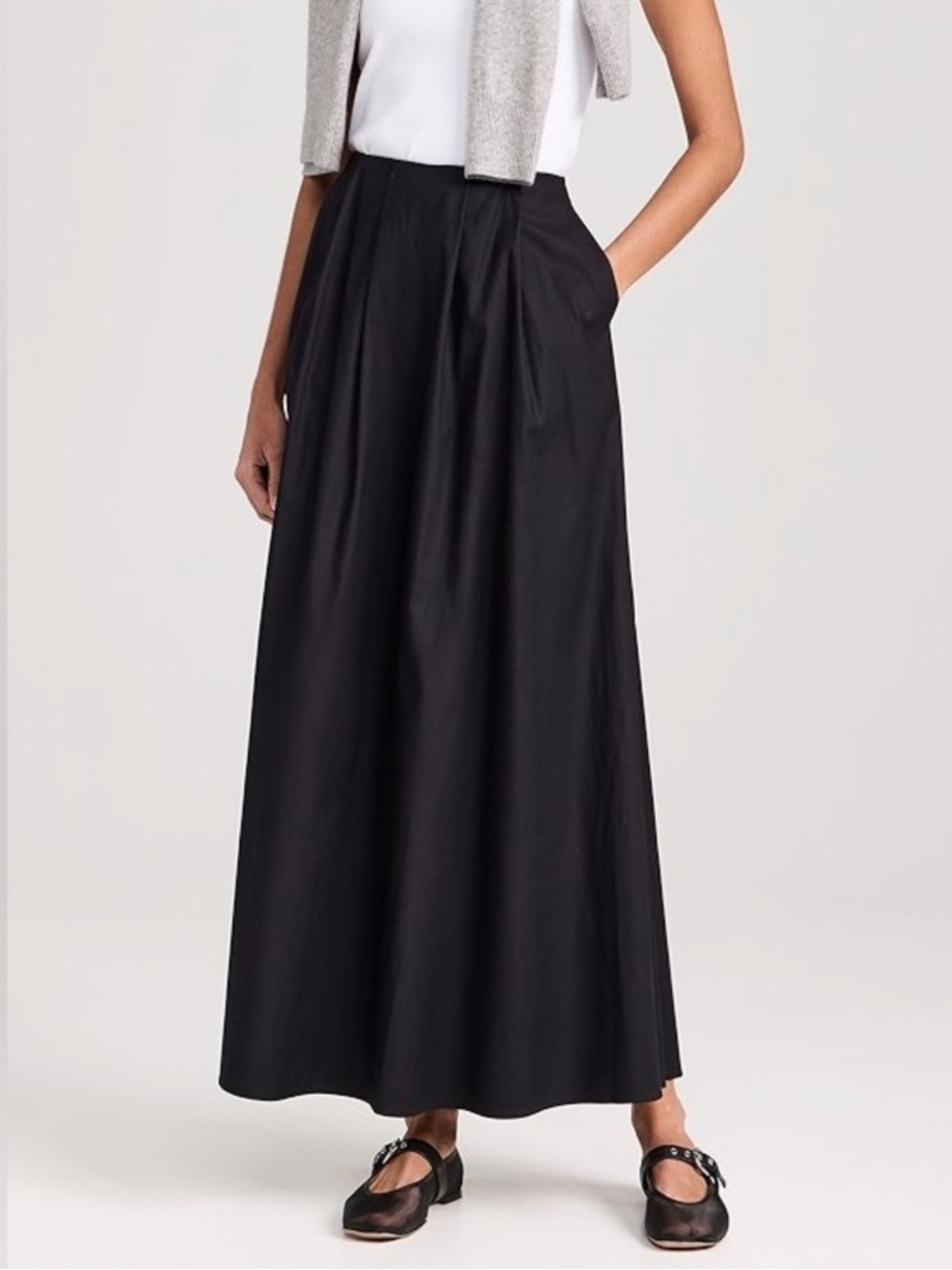 Reformation Black Maxi Skirt with Pockets